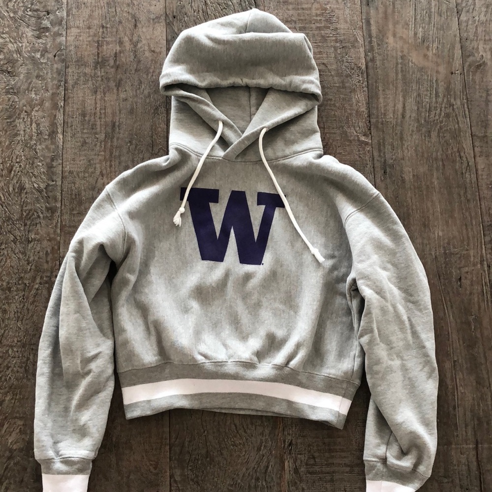 University of Washington Huskies women’s cropped sweatshirt size XS hoodies top